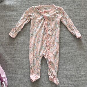 Magnetic Me Pastel Floral Print Pink Footed One-Piece